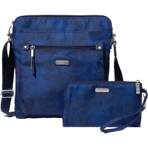 Baggallini Go Bagg with RFID Phone Wristlet Nightfall Floral Nylon