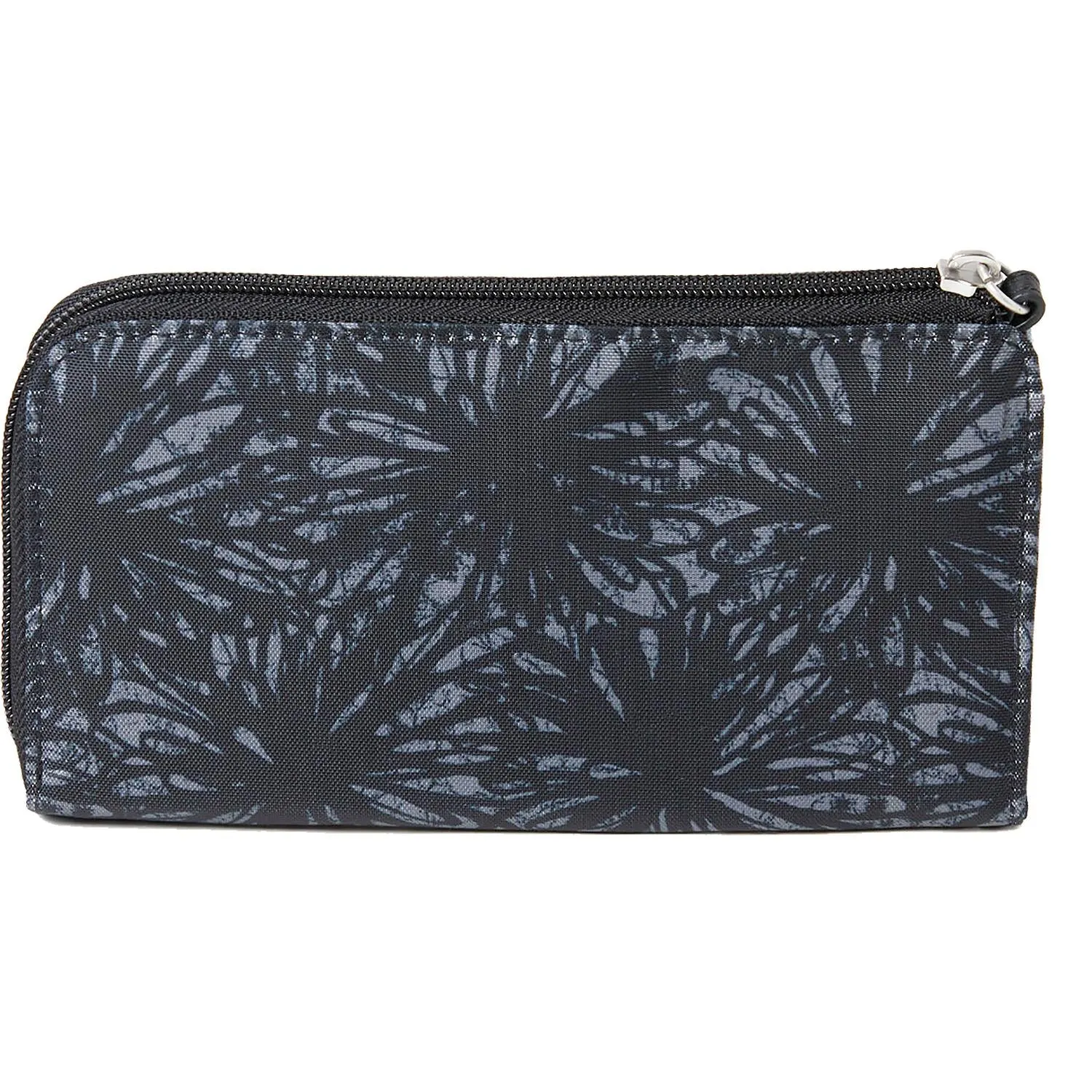 Baggallini Zip Around Wallet Onxy Floral Nylon