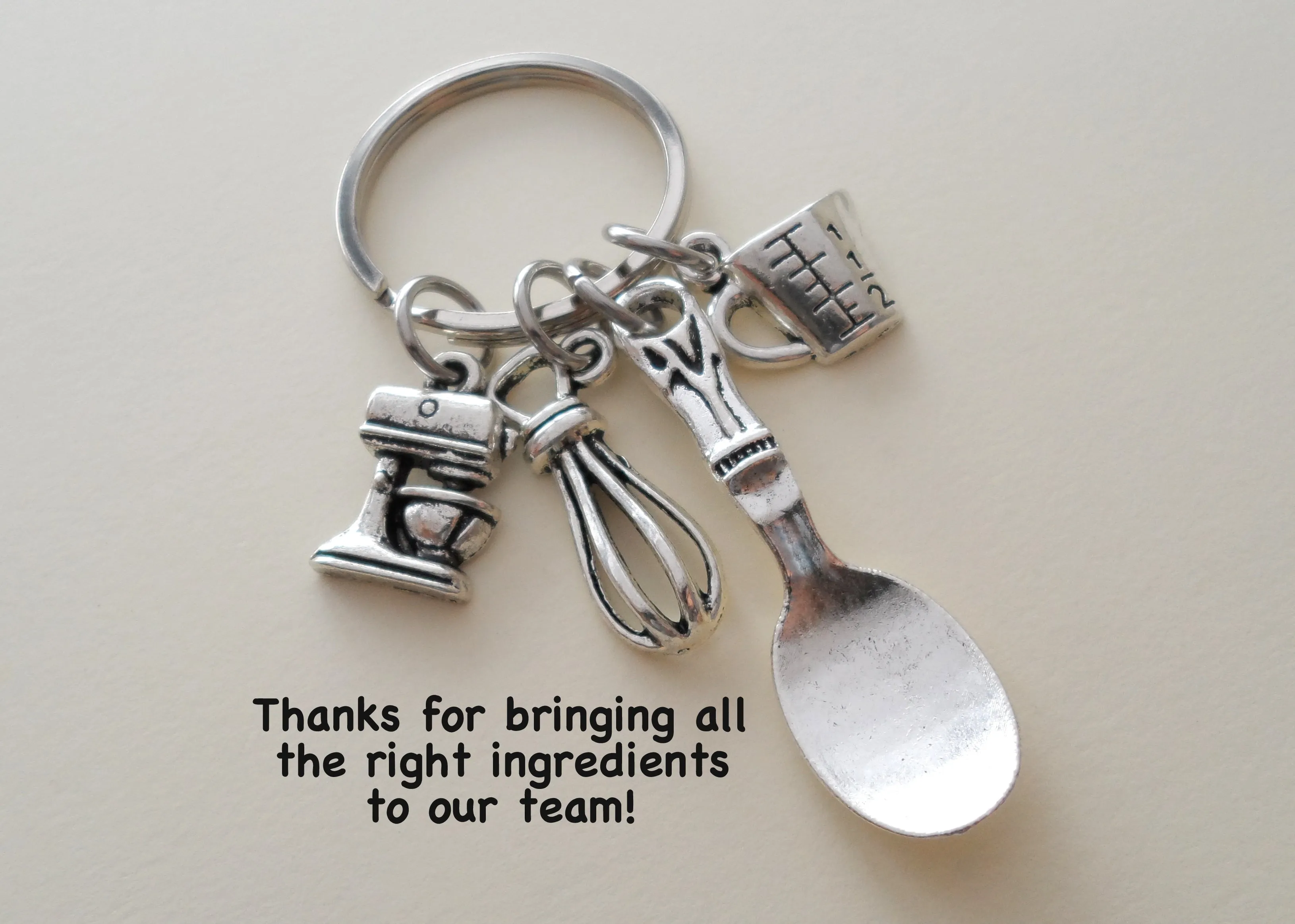 Baker's Keychain, Bakery Employee Appreciation Gift, School Lunch Staff Thank You Gift by JewelryEveryday