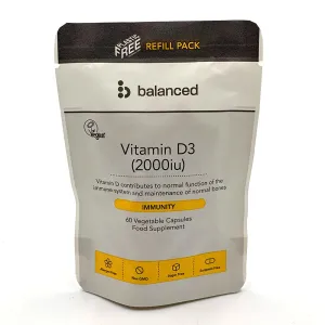 Balanced Vitamin D3 (2000iu) (Refill Pack) 60's