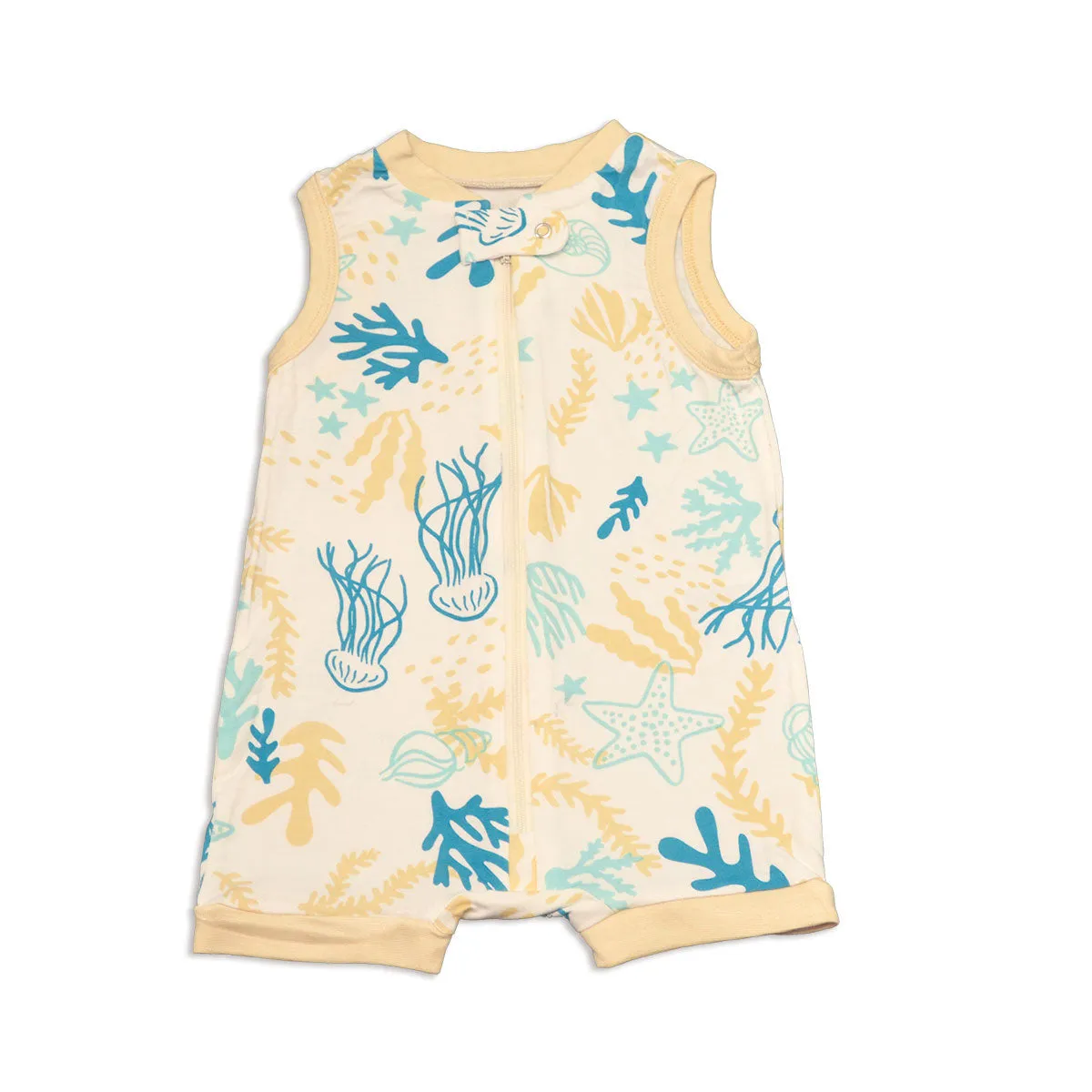 Bamboo Sleeveless Romper (Reef Print)