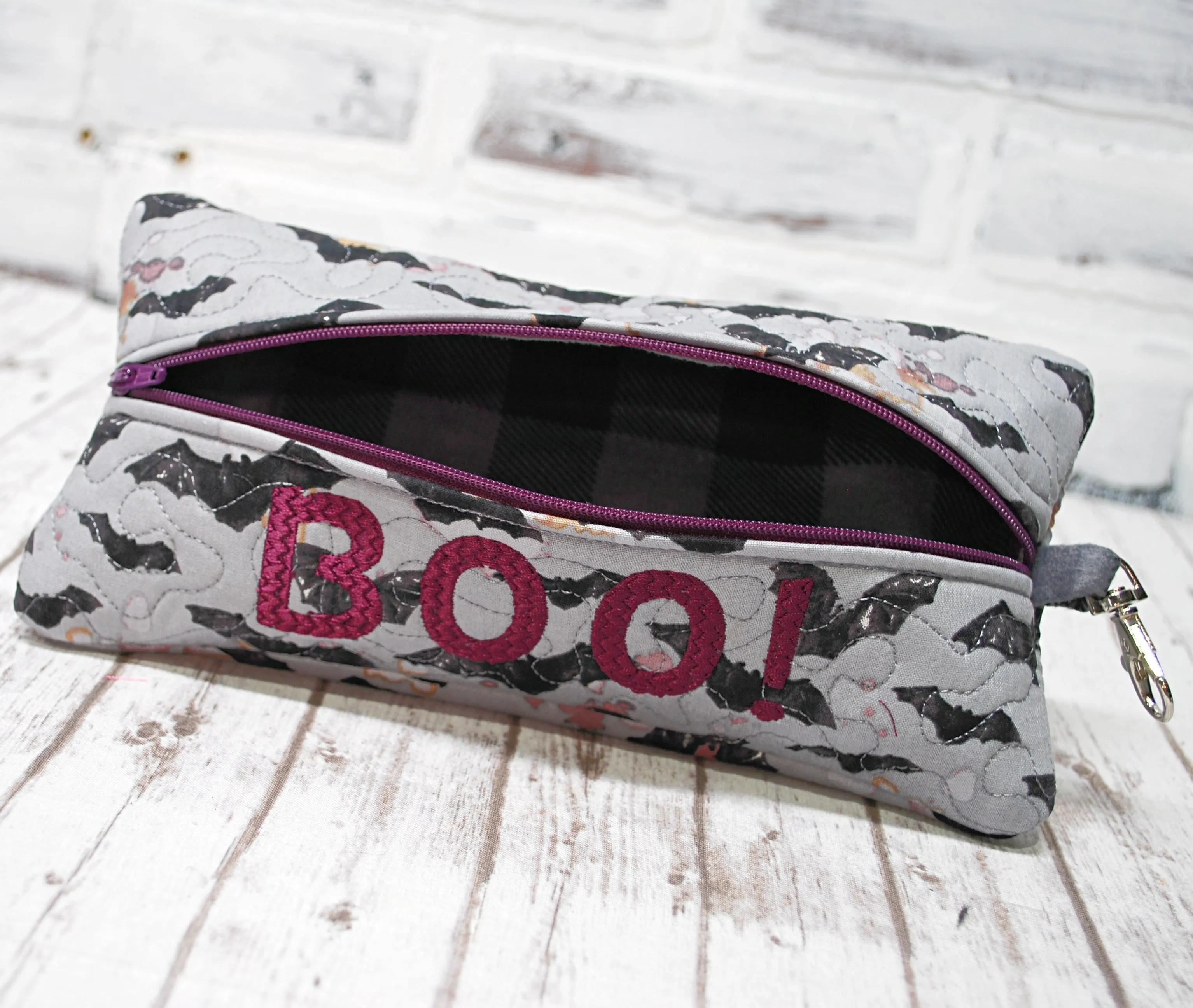Bats Personalized Quilted Pouch