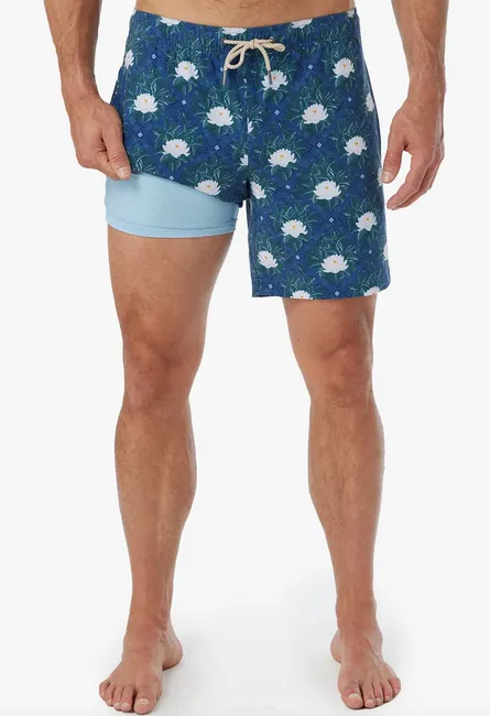 Bayberry Trunk - Navy White Lotus