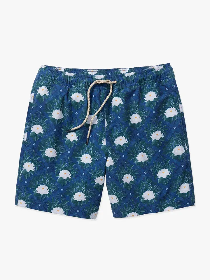 Bayberry Trunk - Navy White Lotus