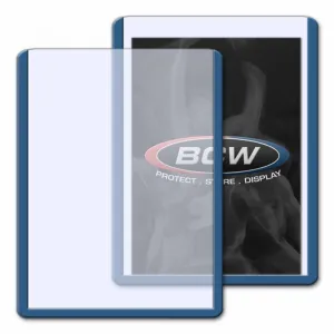 BCW Toploader Card Holder Border Blue (3" x 4") (25 Holders Per Pack)