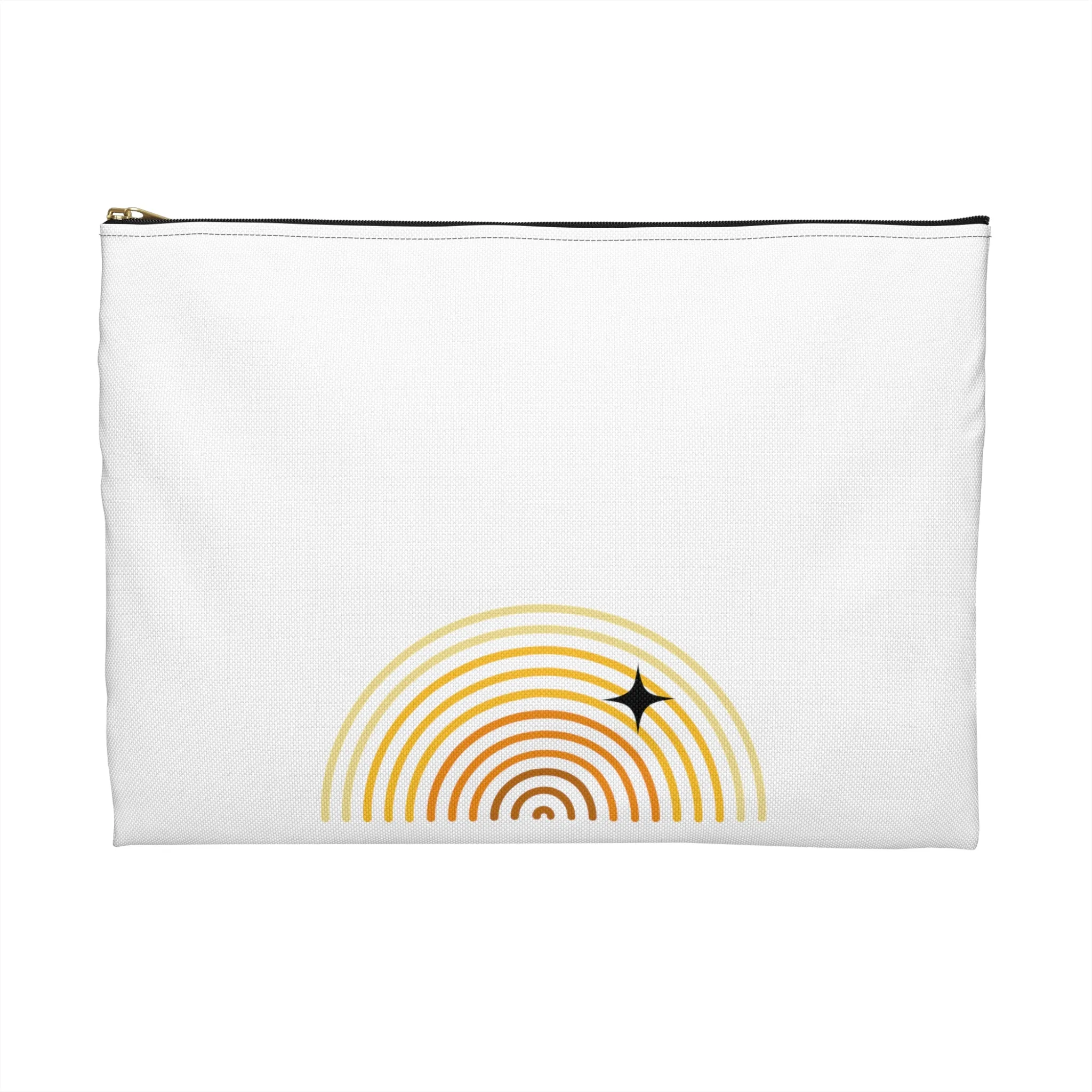 Be A Light - Retro Vintage Inspired Rainbow Printed Accessory Pouch - Small/Large