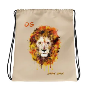 Beige Drawstring Bag