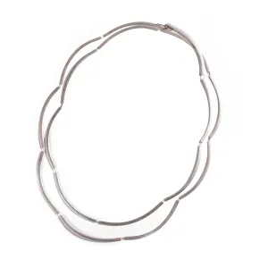 Bent Links Silver Necklace