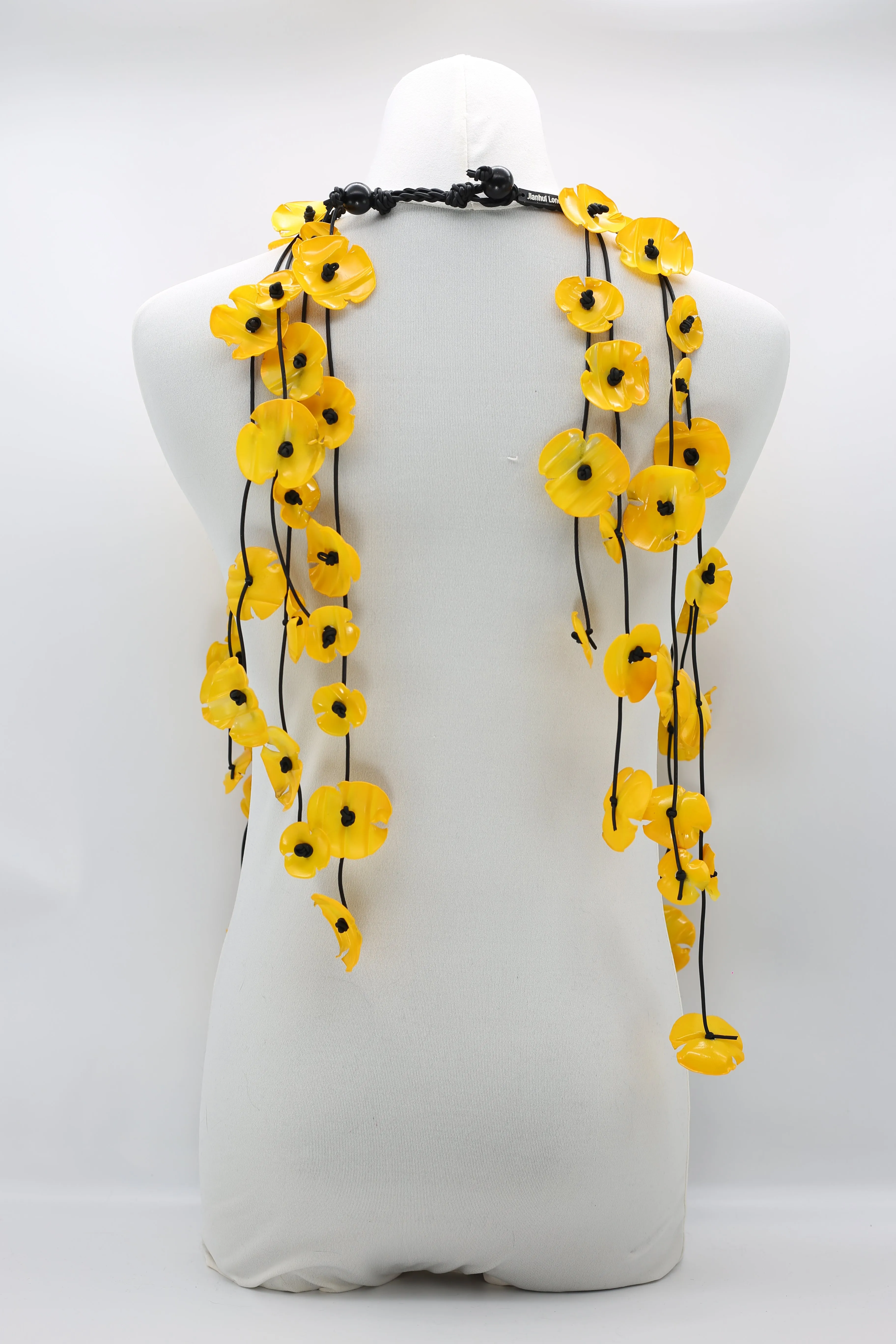 Big Poppy Cape Necklace-Made from Recycled Plastic Bottles