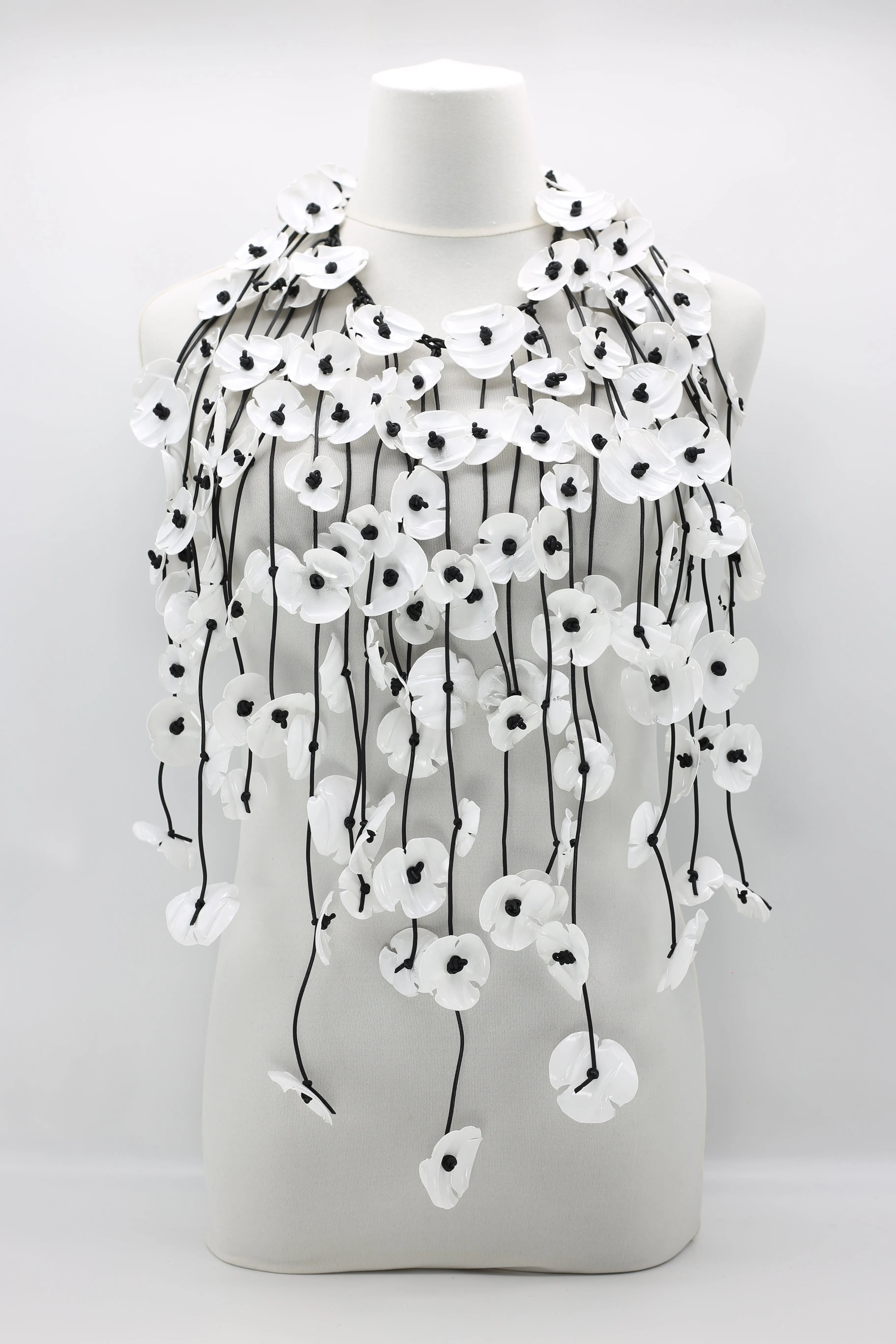 Big Poppy Cape Necklace-Made from Recycled Plastic Bottles