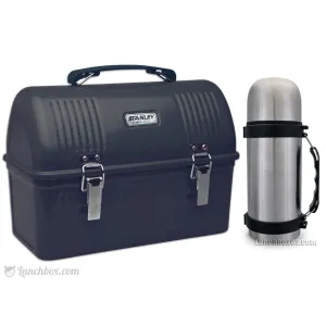 Black Dome Lunch Box and Flask