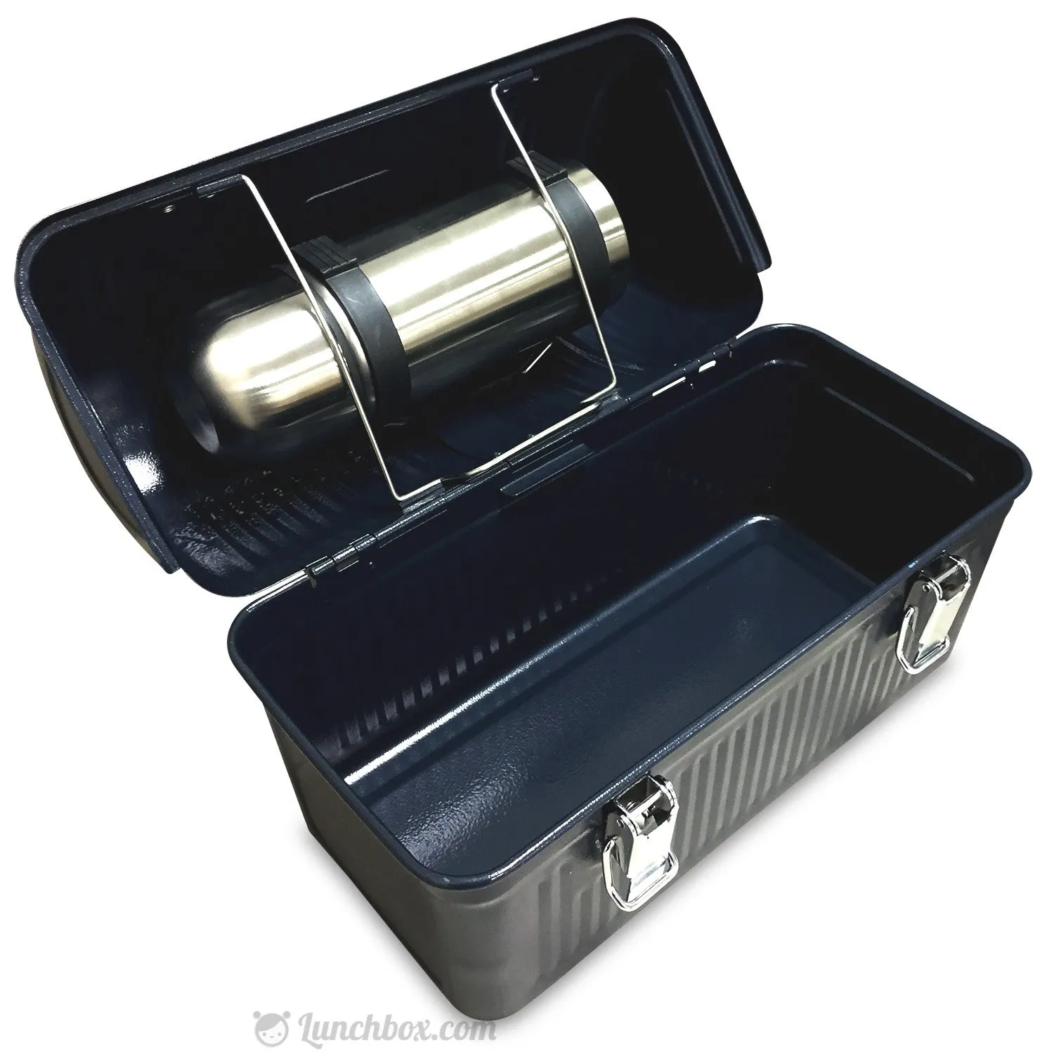 Black Dome Lunch Box and Flask