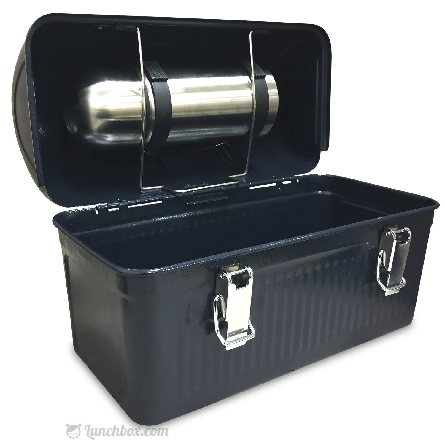 Black Dome Lunch Box and Flask