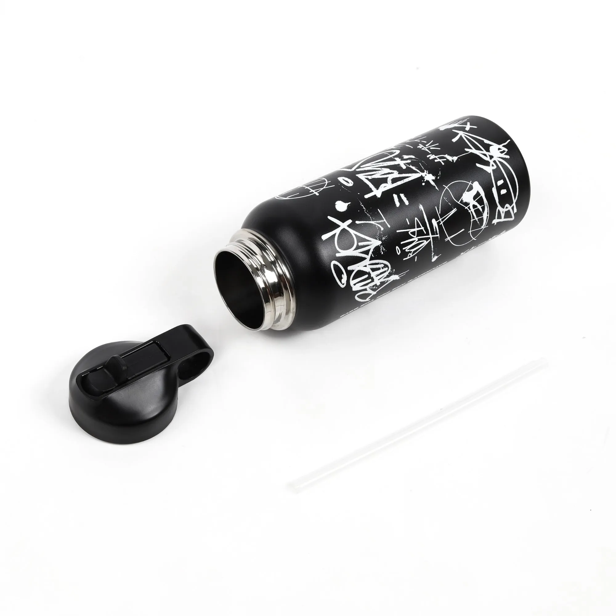 BLACKOUT SCRIBBLE WATER BOTTLE