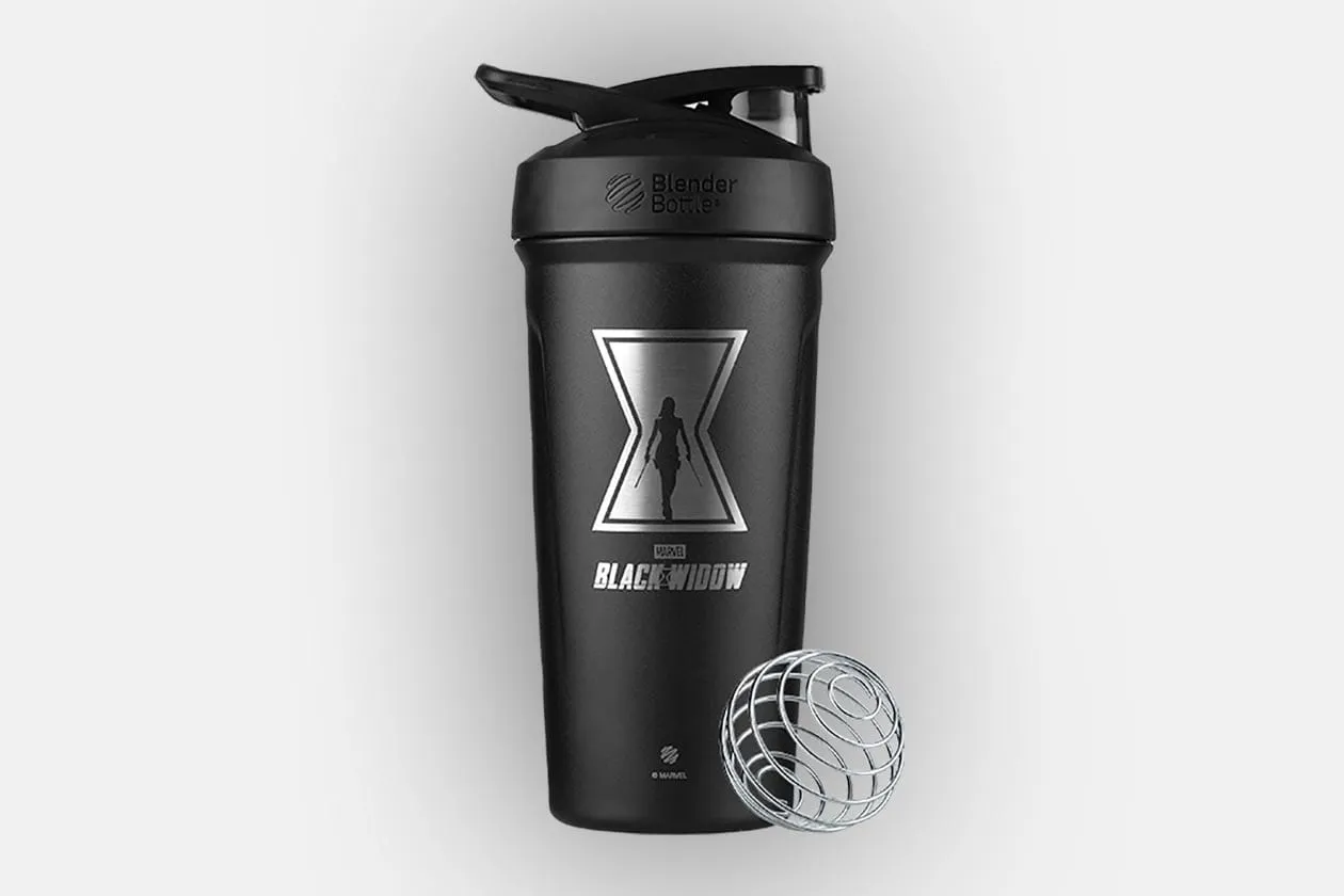 Blender Bottle 24oz - Marvel -Black Widow - Strada Stainless Steel