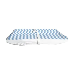 Blue Chevron Changing Pad Cover