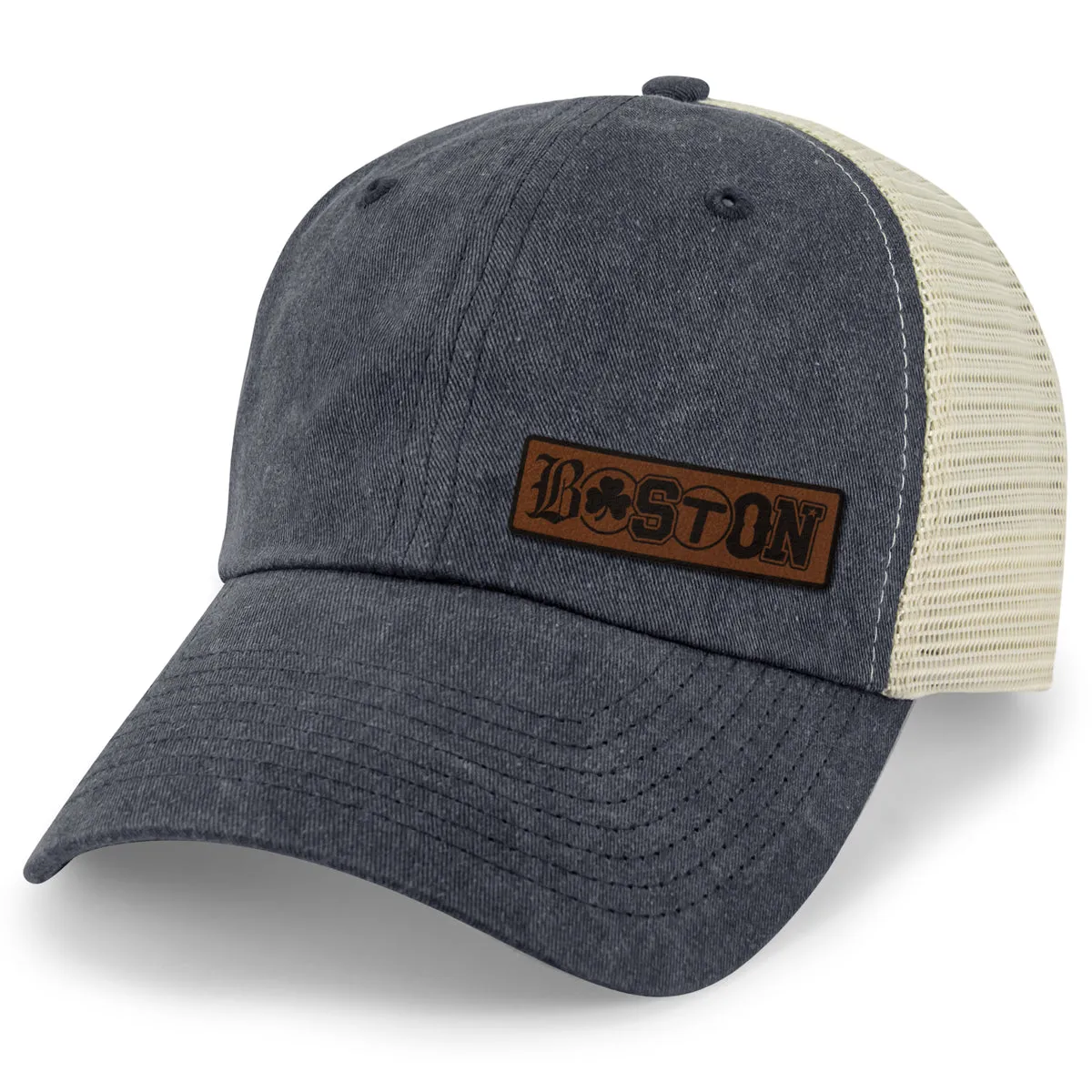 Boston Townie Pride Leather Patch Relaxed Trucker