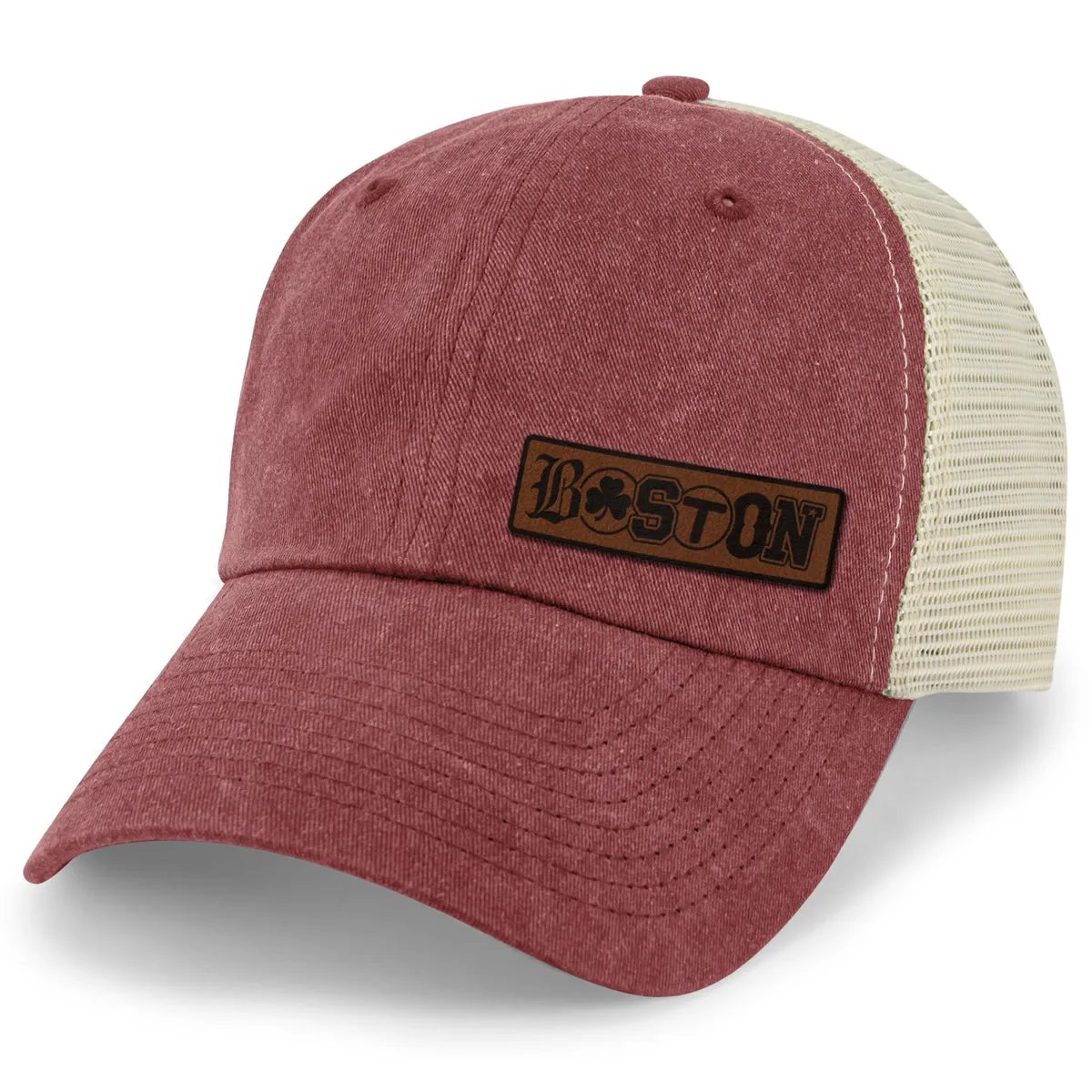 Boston Townie Pride Leather Patch Relaxed Trucker