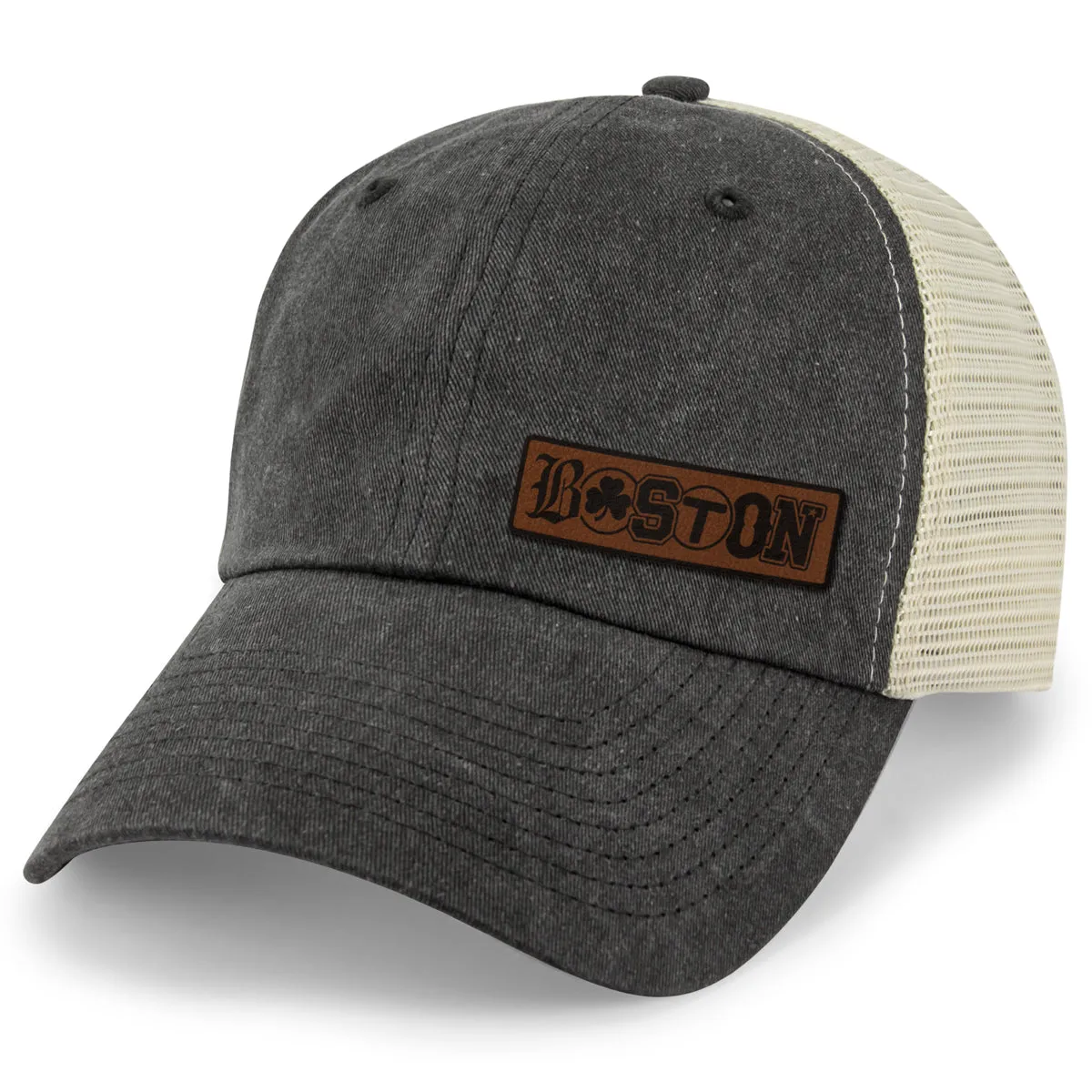Boston Townie Pride Leather Patch Relaxed Trucker