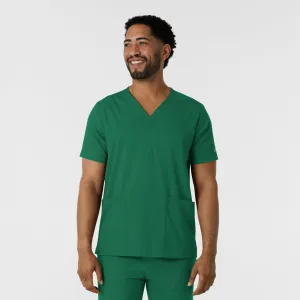 Boundless 6351 Men's Multi Pocket V-Neck Scrub Top Hunter