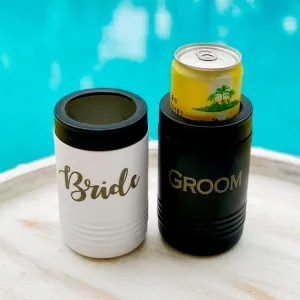 Bride & Groom Stainless Steel Koozie Set