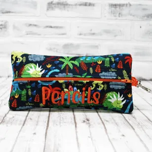 Bright Dinosaurs Personalized Quilted Pouch