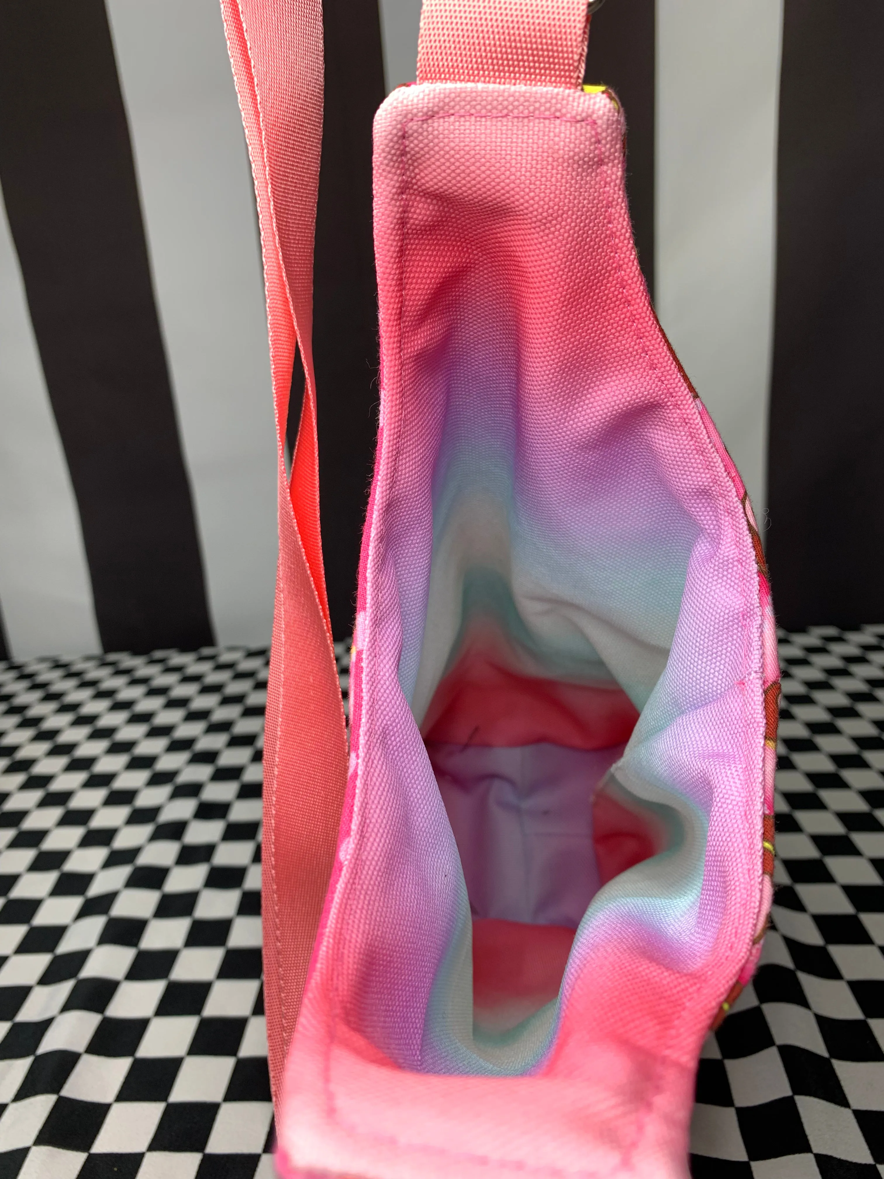 Bubble o bill print drink bottle crossbody bag