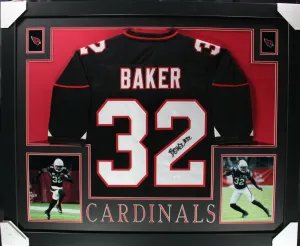 BUDDA BAKER (Cardinals black SKYLINE) Signed Autographed Framed Jersey JSA