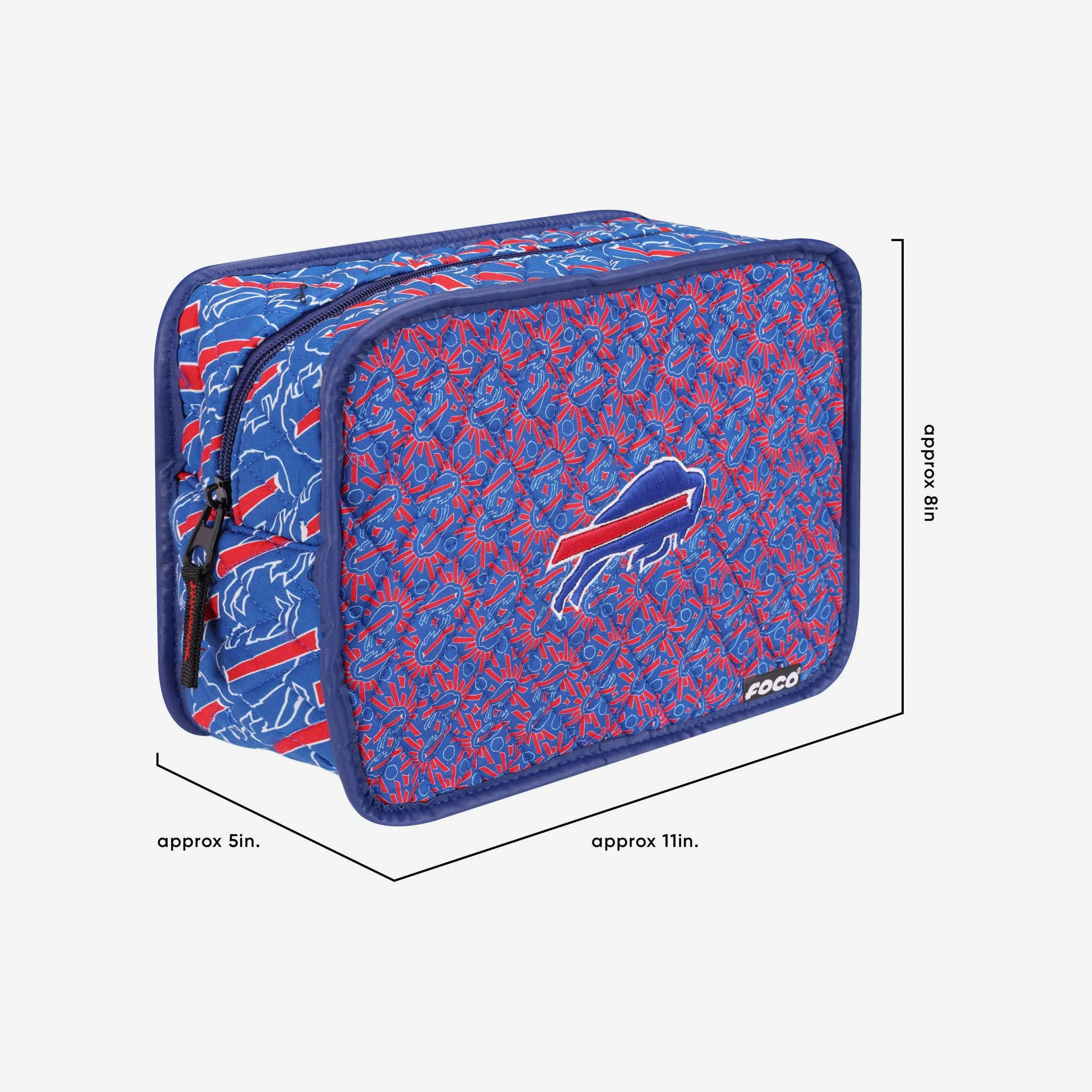 Buffalo Bills Quilted Printed Cosmetic Bag