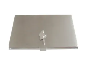 Burma Map Shape Business Card Holder