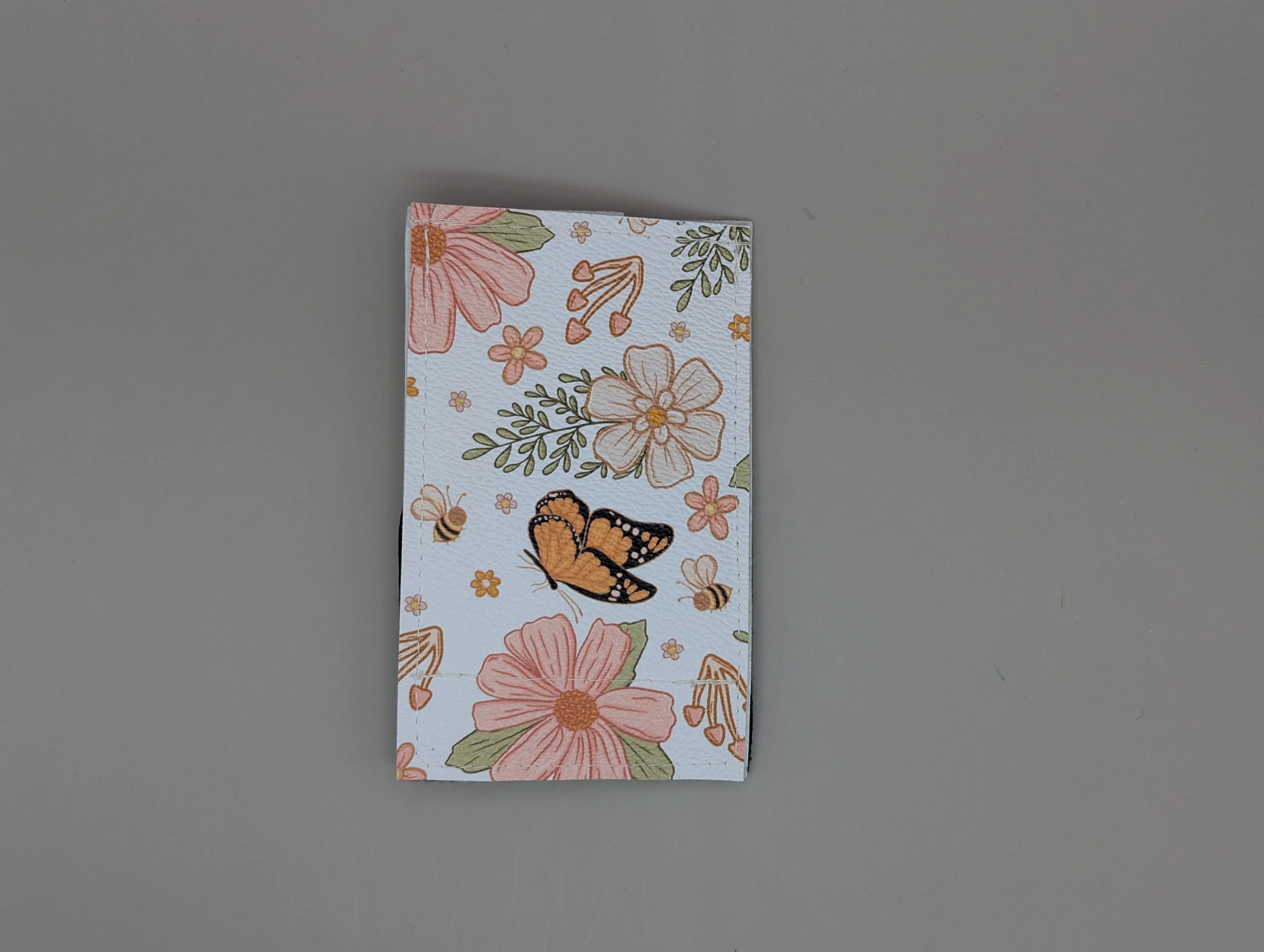 Card wallet /w coin pocket- Floral Butterfly