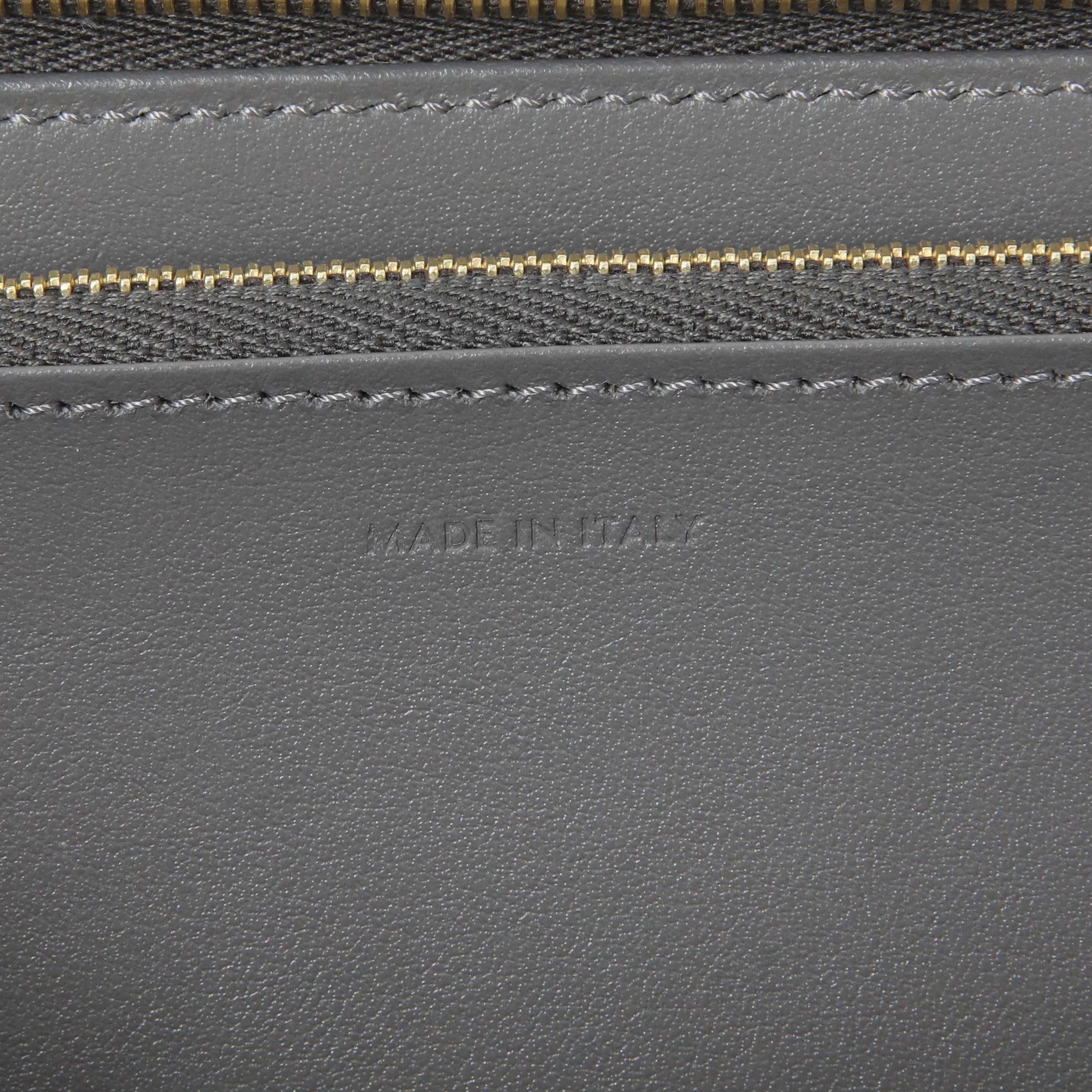 Celine Grey Calfskin Large Zip Around Multifunction Wallet