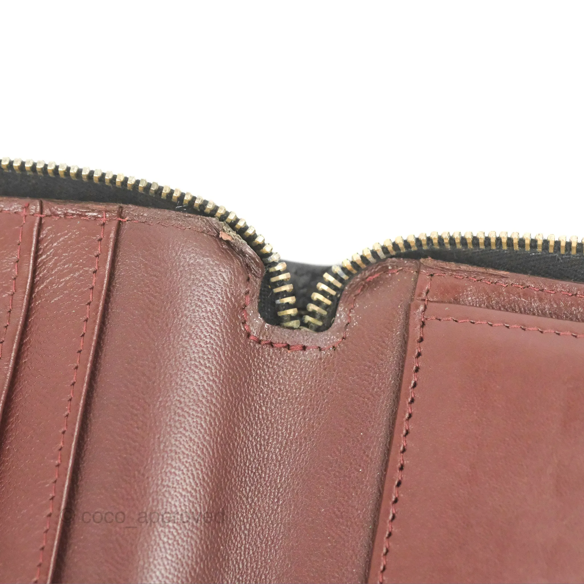Chanel Zip Around Organiser Wallet Black Lambskin Gold Hardware