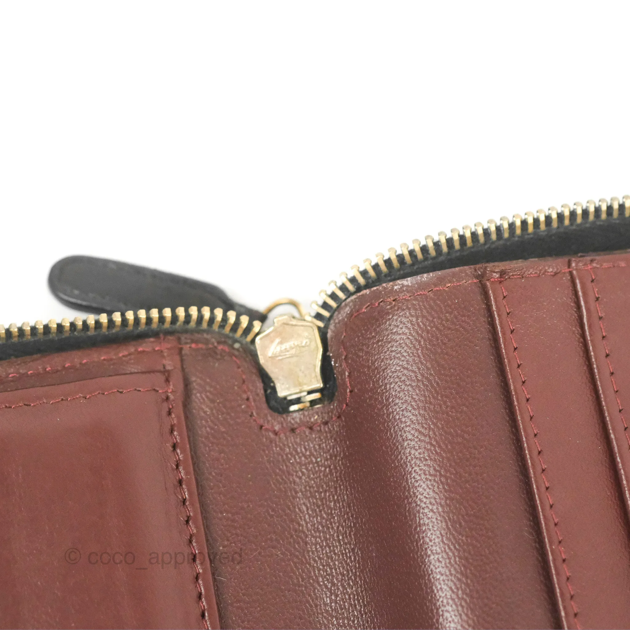 Chanel Zip Around Organiser Wallet Black Lambskin Gold Hardware