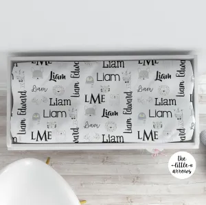 Changing Pad Cover - Animal Sketch