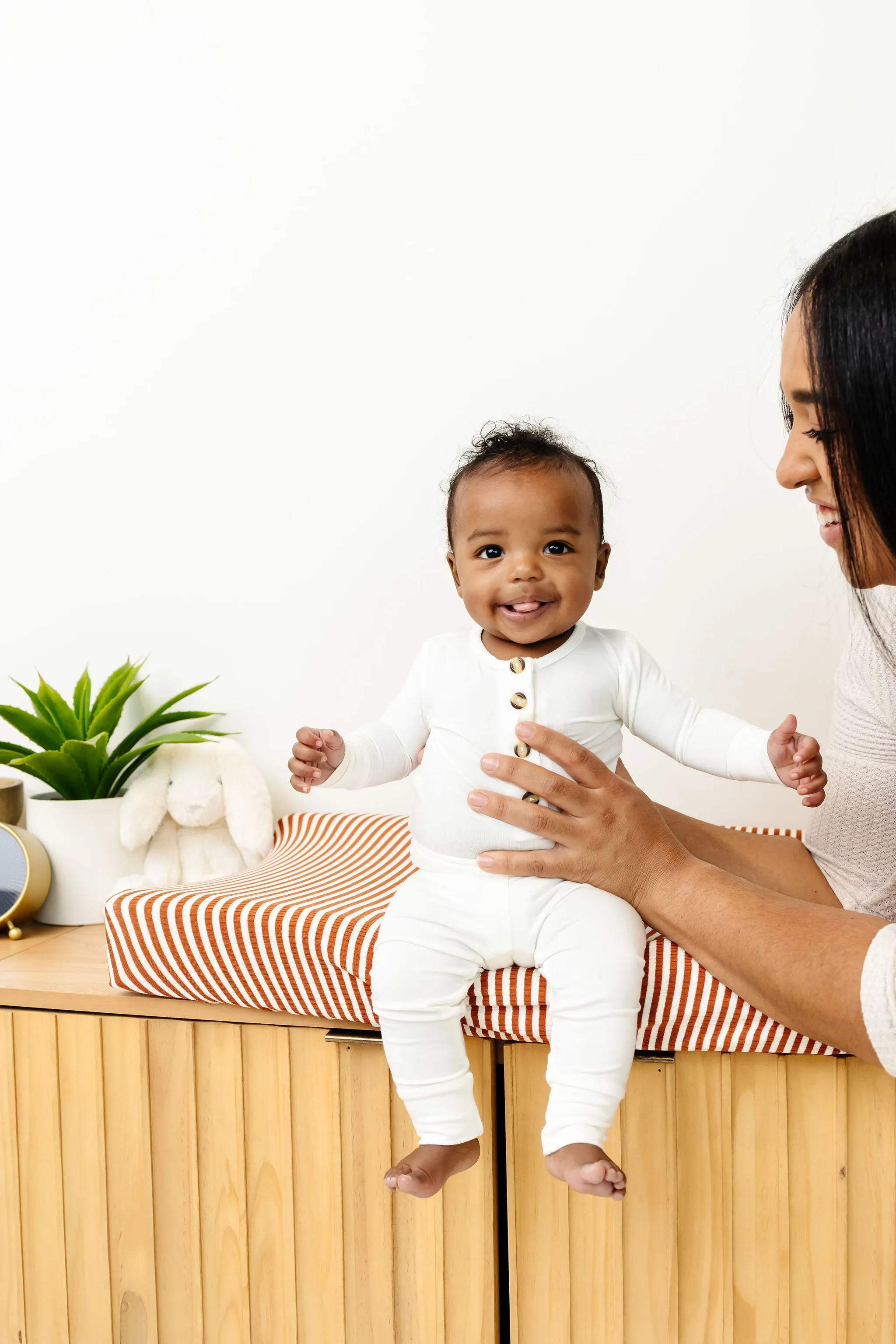 Changing Pad Cover - Boston Ribbed