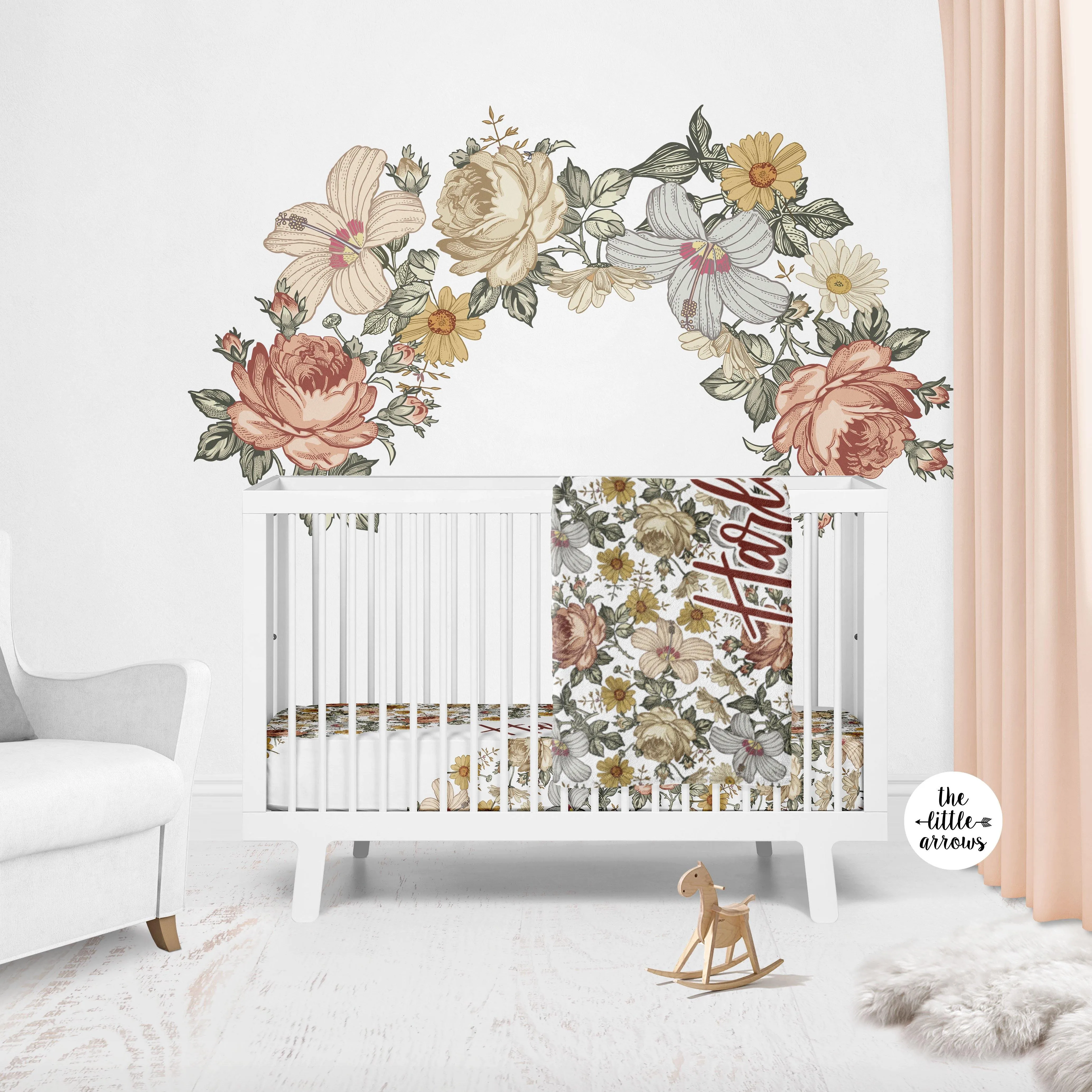 Changing Pad Cover - Vintage Floral - the Harlow collection