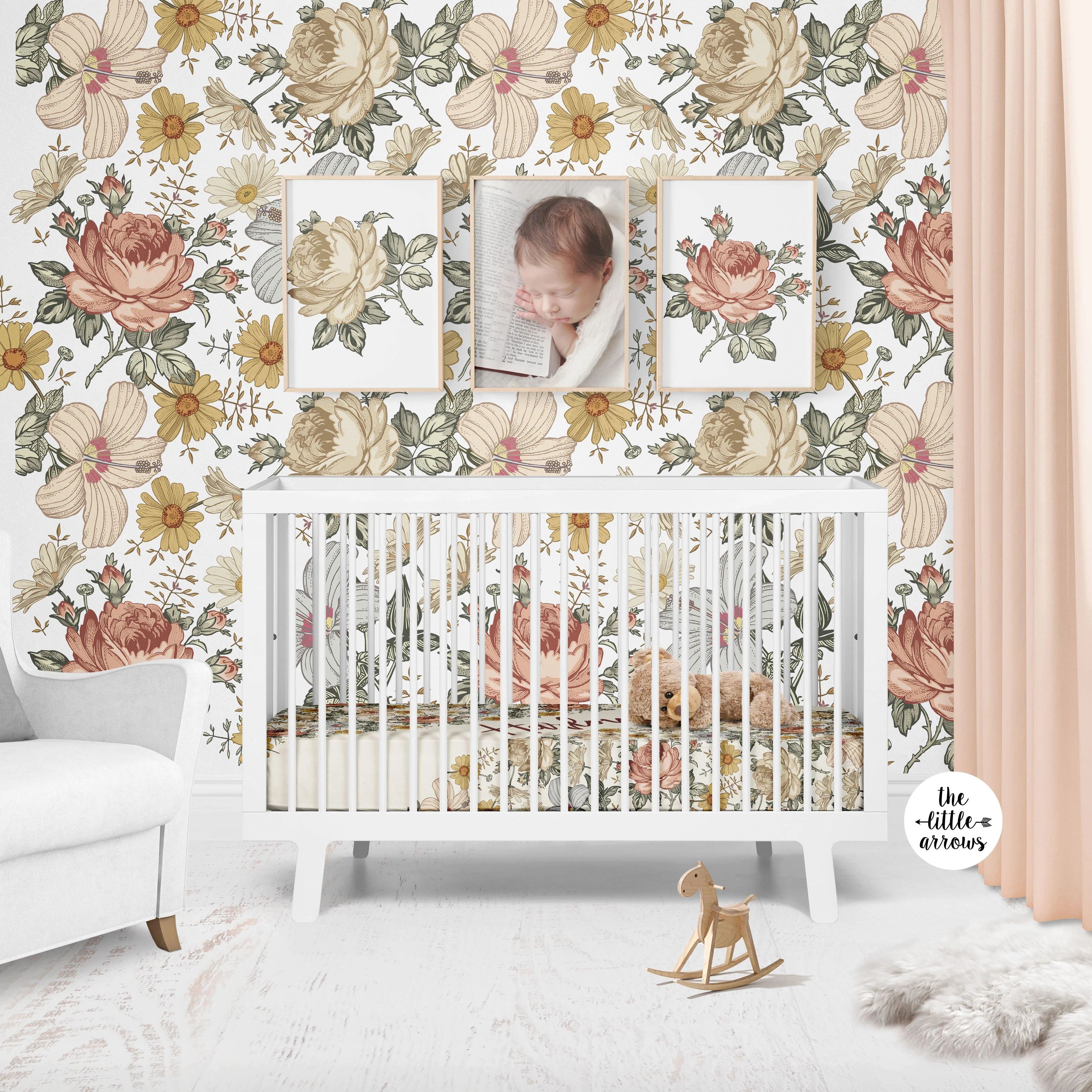 Changing Pad Cover - Vintage Floral - the Harlow collection