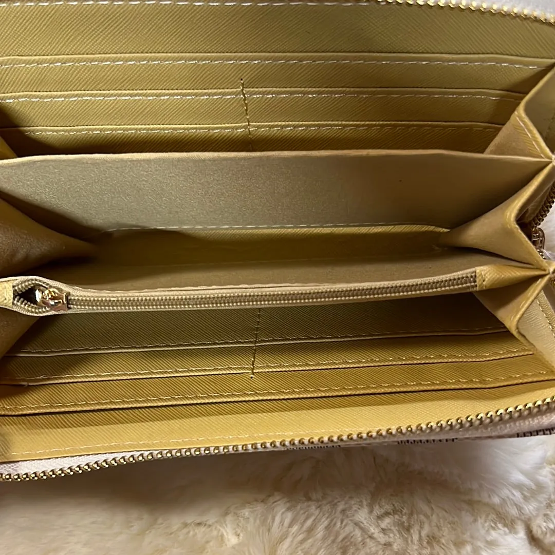 Check Print Zip Around Wallet