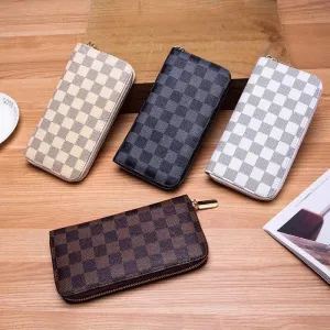 Check Print Zip Around Wallet