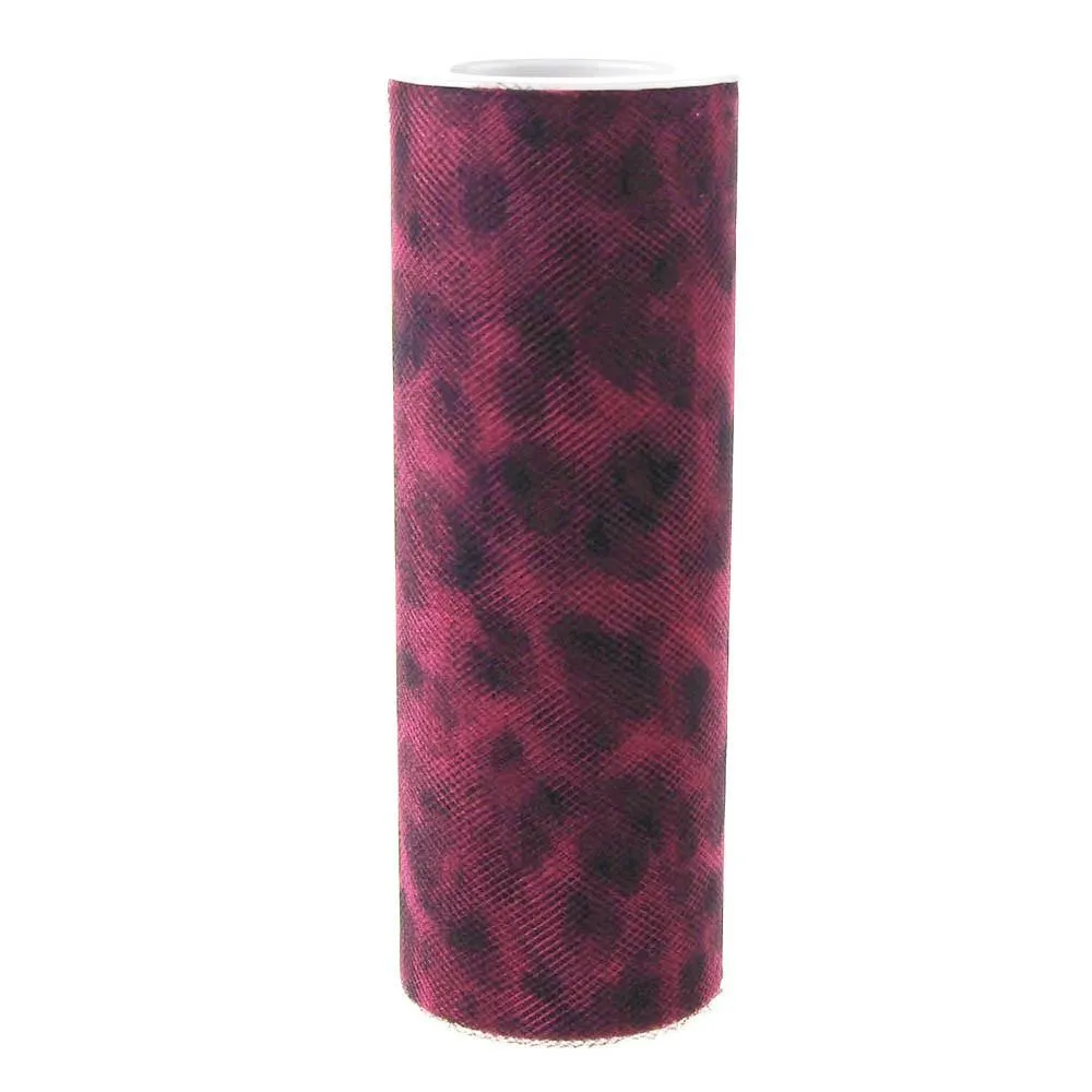 Cheetah Print Tulle Spool, 6-Inch, 10 Yards