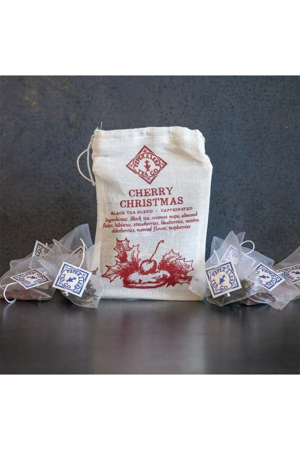 Cherry Christmas Tea Bags