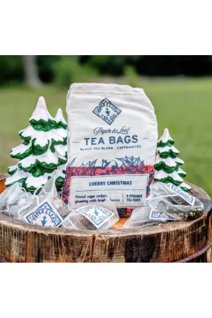 Cherry Christmas Tea Bags