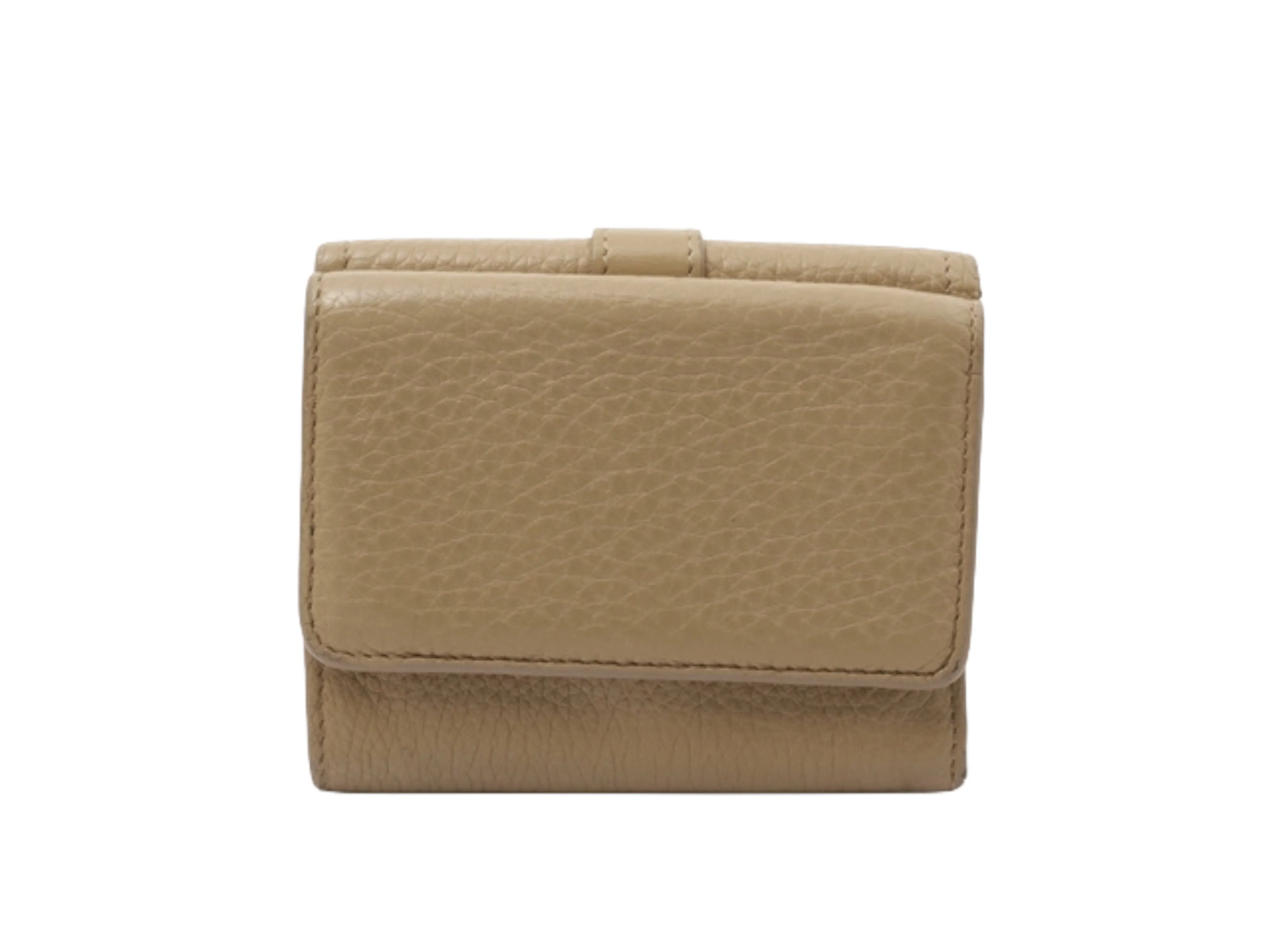 chloé beige paddington tri-fold wallet