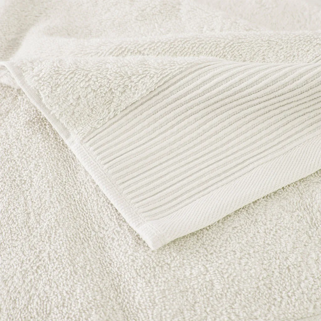 Cloud Linen Retreat Cotton Tencel Antimicrobial 6 Piece Towel Set Ivory