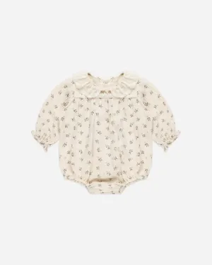Collared Bubble Romper || Holly Berry
