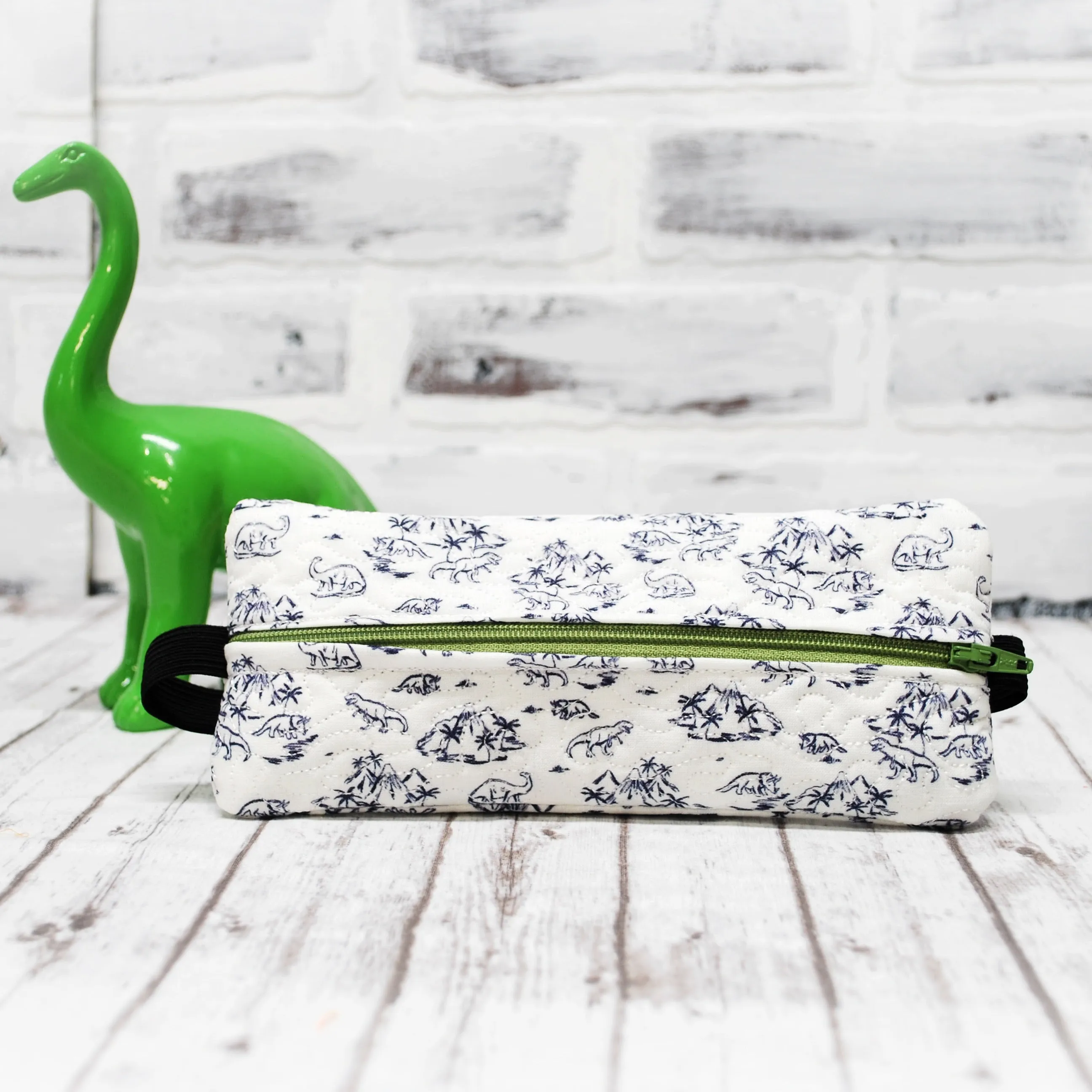 Color Me Dinosaur Personalized Quilted Pouch