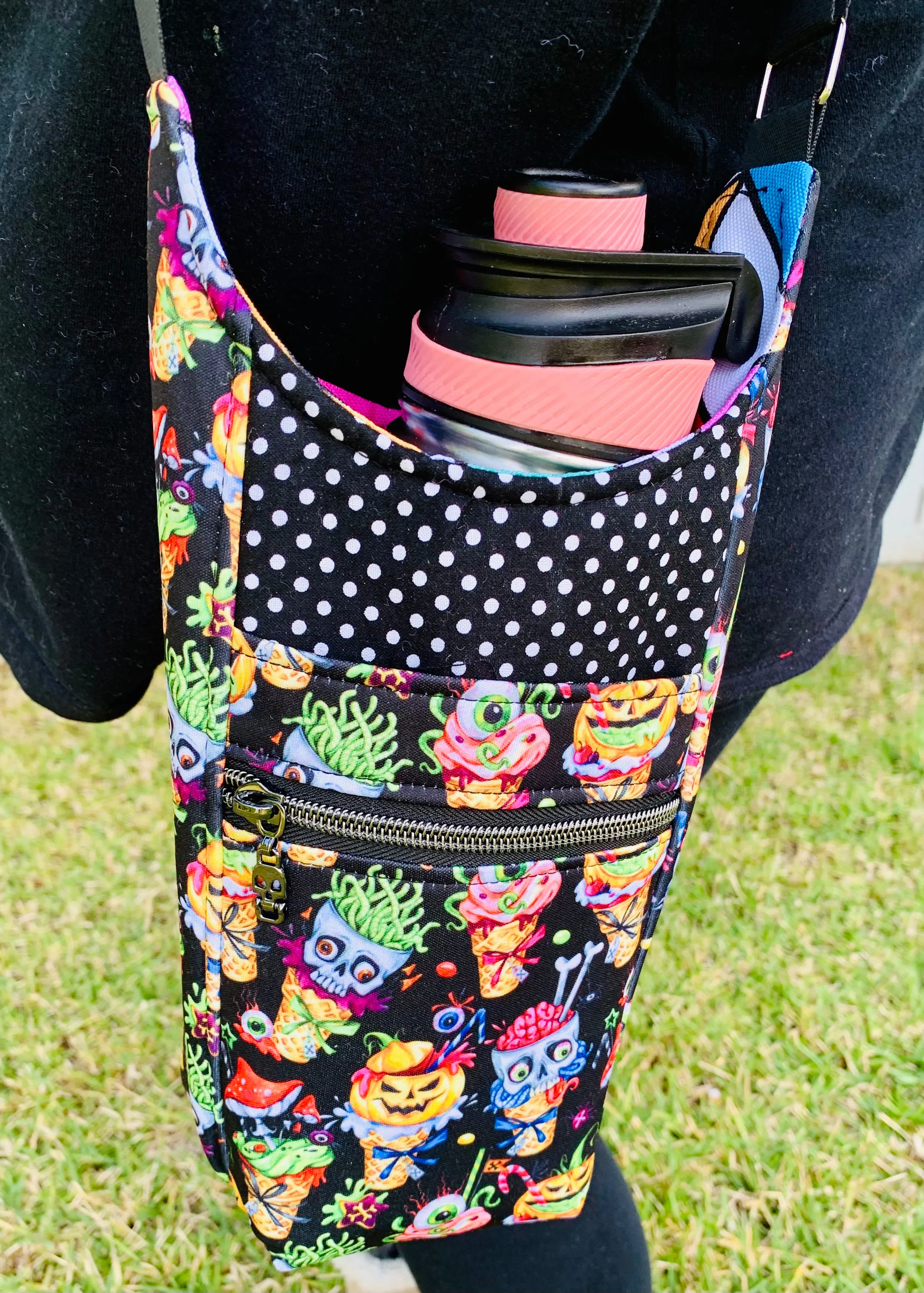 Coloured pencils drink bottle crossbody bag