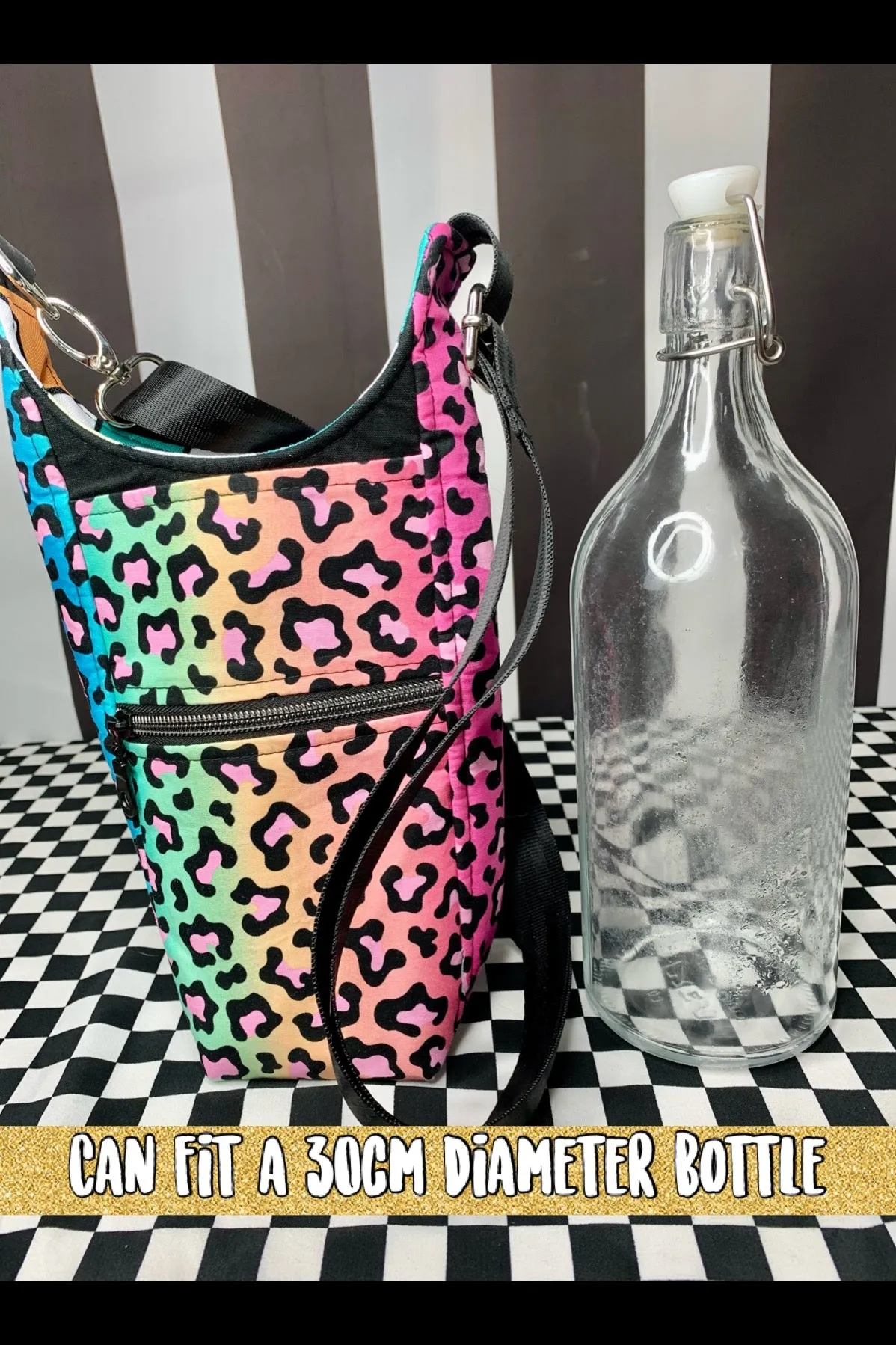Coloured pencils drink bottle crossbody bag