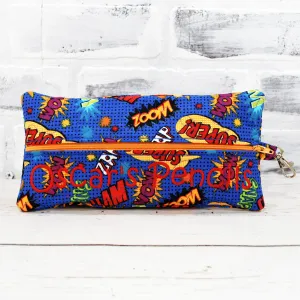 Comic Book Words Personalized Quilted Pouch